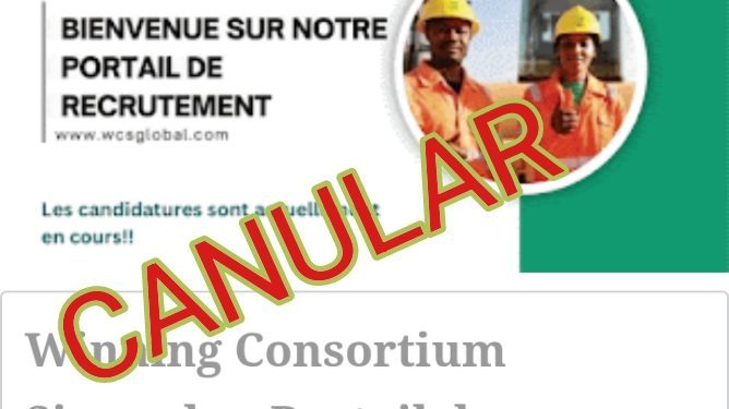 CANULAR : Winning Consortium Simandou n’est pas l’auteur de cette pseudo offre d’emploi