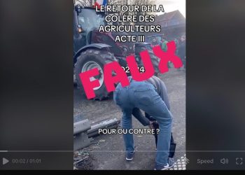 FAUX : Cette vidéo ne montre pas les tracteurs des agriculteurs français aux JO Paris 2024