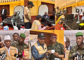 Recensement biométrique à Conakry : top départ donné par le général Amara Camara à Kaloum