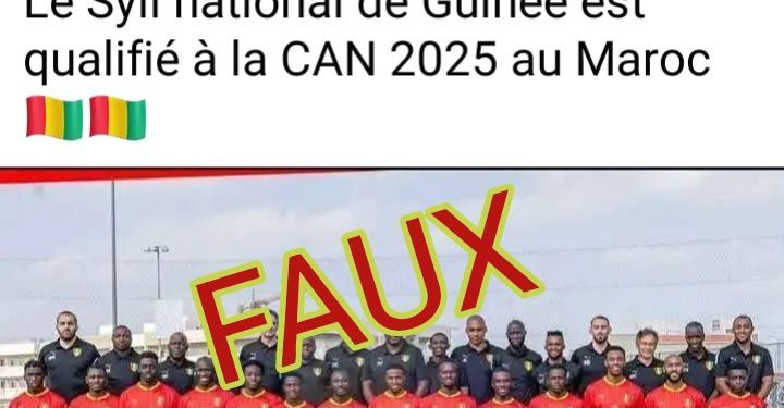 CAN 2025 : le Syli National de Guinée… éliminé, pas qualifié comme le prétend ce post Facebook !