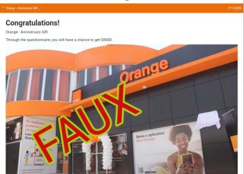 Fact-checking : Ce site web promettant des cadeaux d’anniversaire pour le compte du réseau ORANGE est frauduleux 