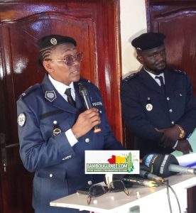 Commissaire Marie Gomez Directrice générale de l'OPROGEM - Discours de fin de formation des officiers de police judiciaire au siège de l'OPROGEM - ©️ Bambouguinee.com, 3 décembre 2025 📷 Mohamed Saliou CAMARA 