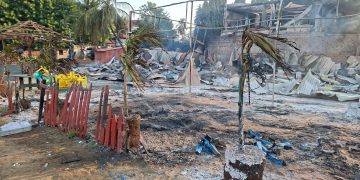 Conakry : Violent incendie à la plage de Rogbané, un mort et des pertes considérables