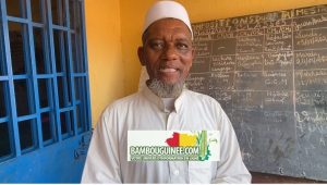M. Boubacar Barry, fondateur de l’école construite en 2004. 📷 Bambouguinee.com. ©️ Mai 2026