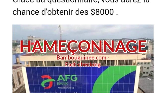 Arnaque en Guinée : méfiez vous de ce site frauduleux se faisant passer pour AFG Bank Guinée
