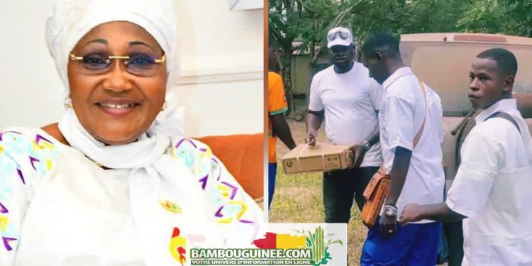 Journée internationale de la fille : à Fatako, Hadja Maimouna Yombouno offre des fournitures scolaires et réaffirme le combat contre les mariages précoces